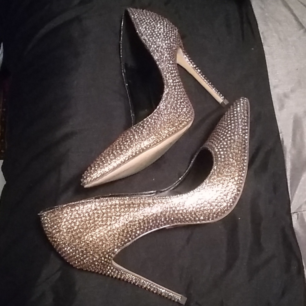 Two pair of stunning diamond look heels